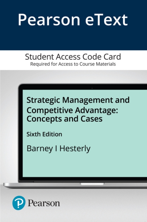 Cover image for book Strategic Management and Competitive Advantage: Concepts and Cases