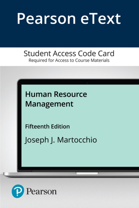 Cover image for book Pearson eText Human Resource Management -- Access Card