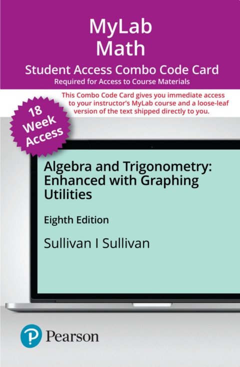 Cover image for book MyLab Math with Pearson eText (up to 18-weeks) + Print Combo Access Code for Algebra and Trigonometry Enhanced with Graphing Utilities