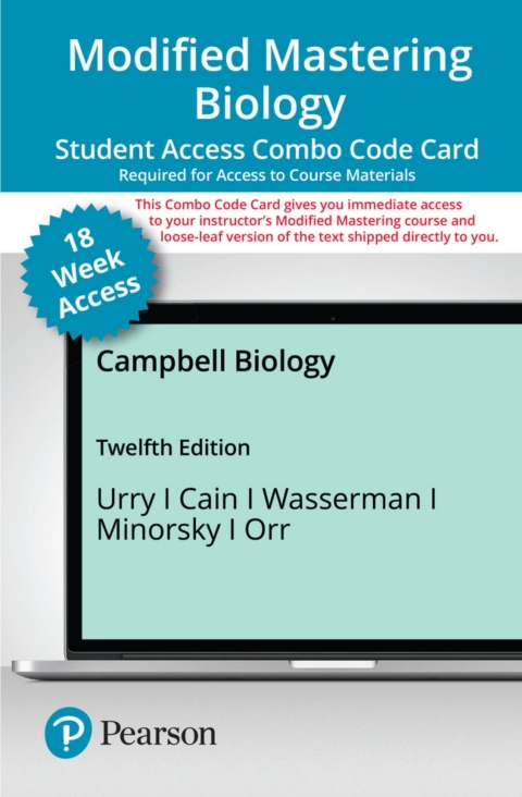 Cover image for book Mastering Biology with Pearson eText (up to 18-weeks) + Print Combo Access Code for Campbell Biology