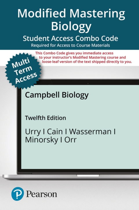 Cover image for book Mastering Biology with Pearson eText (up to 24 months) + Print Combo Access Code for Campbell Biology