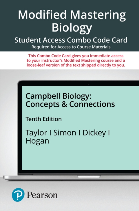 Cover image for book Mastering Biology with Pearson eText + Print Combo Access Code for Campbell Biology: Concepts & Connections