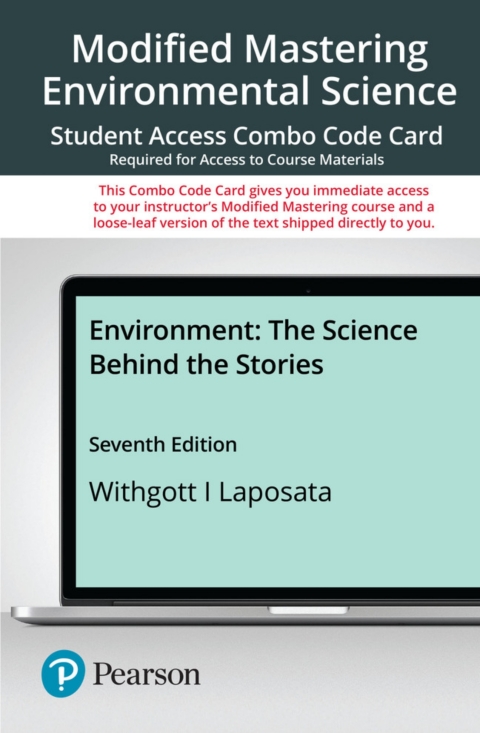 Cover image for book Mastering Environmental Science with Pearson eText + Print Combo Access Code for Environment: The Science Behind the Stories