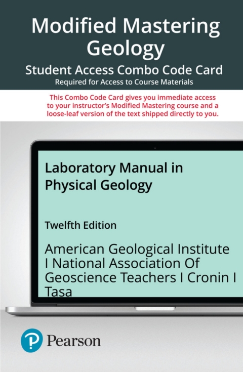 Cover image for book Mastering Geology with Pearson eText + Print Combo Access Code for Laboratory Manual in Physical Geology