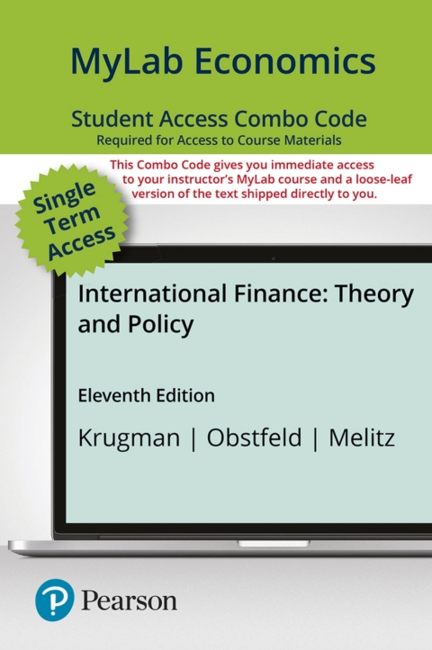 Cover image for book MyLab Economics with Pearson eText -- Combo Access Card -- for International Finance: Theory and Policy