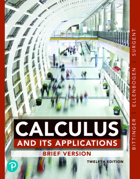 Cover image for book Calculus and Its Applications, Brief Version (Pearson+)