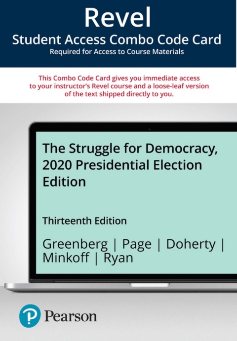 Cover image for book Revel + Print Combo Access Code for The Struggle for Democracy, 2022 Midterm Elections Update