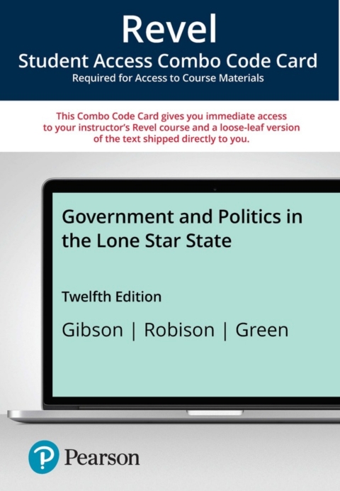 Cover image for book Revel + Print Combo Access Code for Government and Politics in the Lone Star State