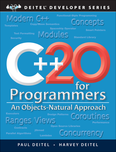 Cover image for book C++20 for Programmers