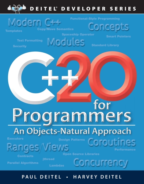 Cover image for book C++20 for Programmers