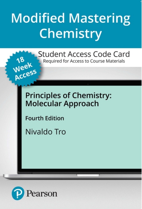 Cover image for book Mastering Chemistry with Pearson eText Access Code (18 Weeks) for Principles of Chemistry: A Molecular Approach