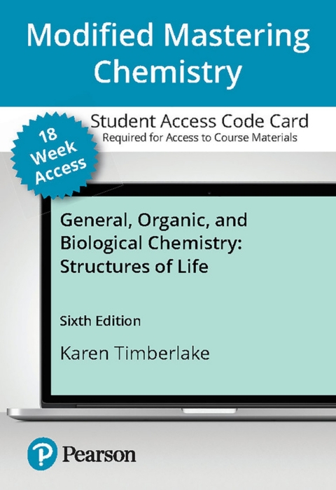 Cover image for book Mastering Chemistry with Pearson eText Access Code (18 Weeks) for General, Organic, and Biological Chemistry: Structures of Life