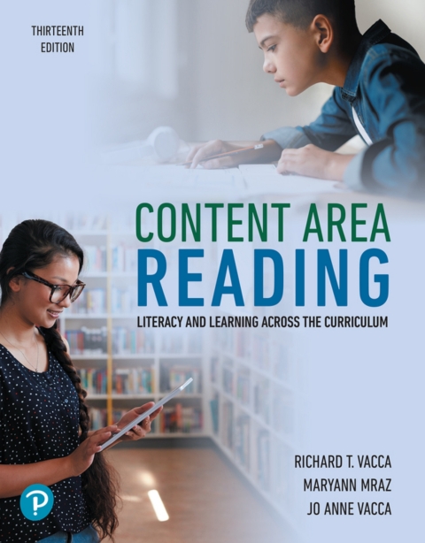 Cover image for book Content Area Reading: Literacy and Learning Across the Curriculum (Pearson+)