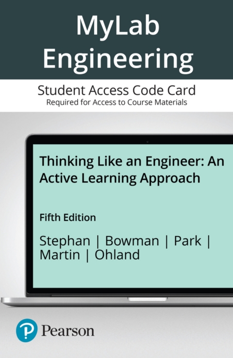 Cover image for book MyLab Engineering with Pearson eText Access Code for Thinking Like an Engineer