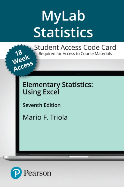 Cover image for book MyLab Statistics with Pearson eText Access Code for Elementary Statistics Using Excel
