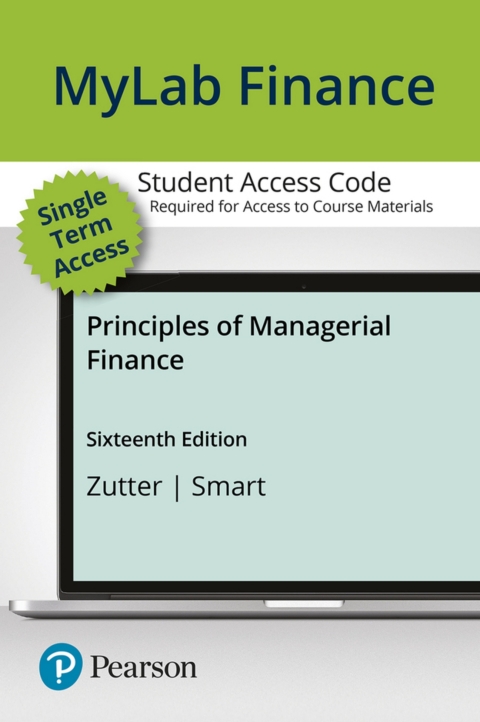Cover image for book MyLab Finance with Pearson eText Access Code for Principles of Managerial Finance