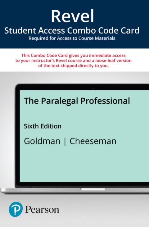 Cover image for book Revel + Print Combo Access Code for The Paralegal Professional