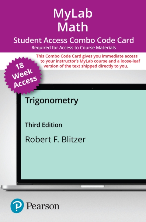 Cover image for book MyLab Math with Pearson eText (up to 18-weeks) + Print Combo Access Code for Trigonometry