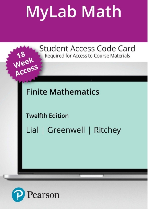 Cover image for book MyLab Math with Pearson eText Access Code for Finite Mathematics