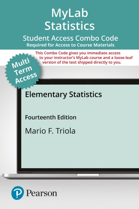 Cover image for book MyLab Statistics with Pearson eText (up to 24 months) + Print Combo Access Code for Elementary Statistics