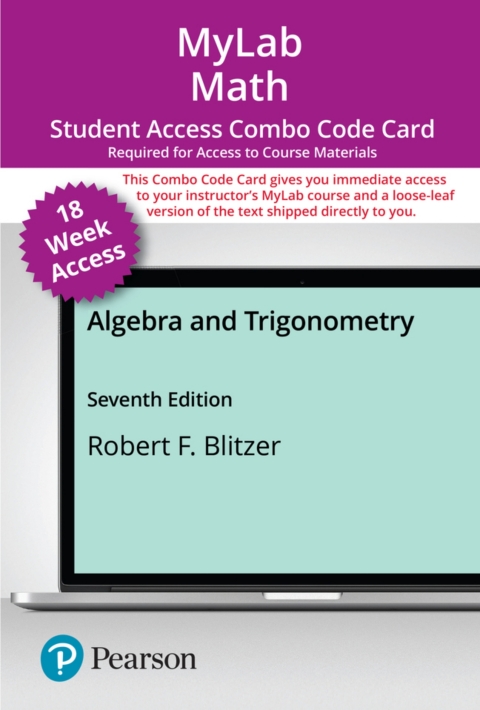 Cover image for book MyLab Math with Pearson eText (up to 18-weeks) + Print Combo Access Code for Algebra and Trigonometry