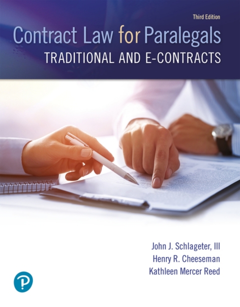 Cover image for book Contract Law for Paralegals: Traditional and e-Contracts (Pearson+)