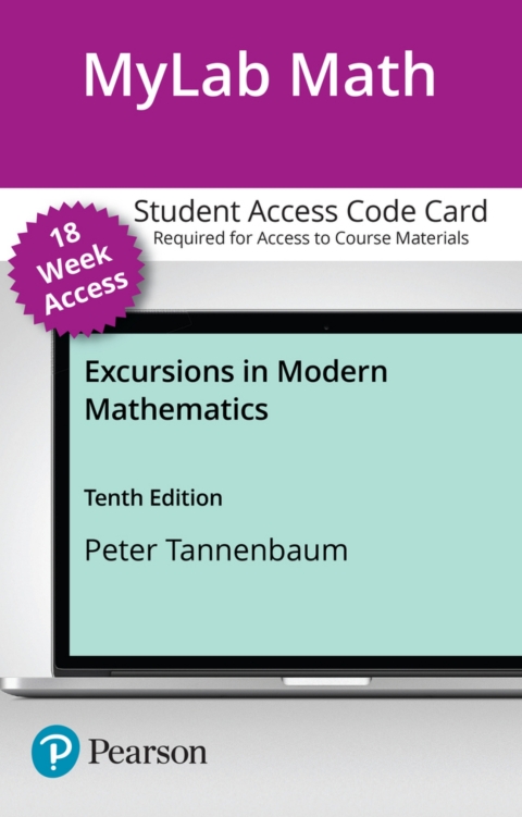 Cover image for book MyLab Math with Pearson eText Access Code for Excursions in Modern Mathematics