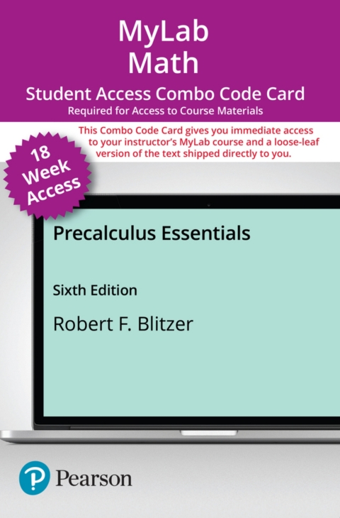 Cover image for book MyLab Math with Pearson eText + Print Combo Access Code for Precalculus Essentials