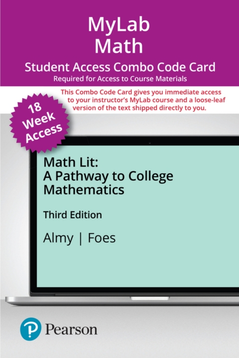 Cover image for book MyLab Math with Pearson eText + Print Combo Access Code for Math Lit: A Pathway to College Mathematics