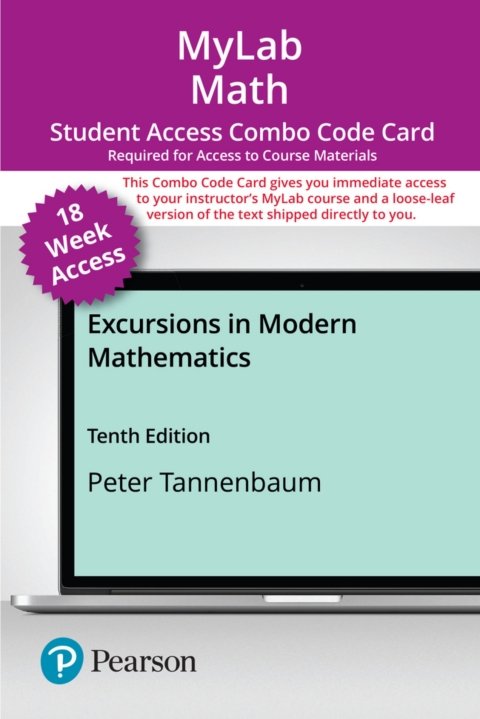 Cover image for book MyLab Math with Pearson eText + Print Combo Access Code for Excursions in Modern Mathematics