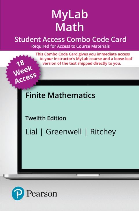 Cover image for book MyLab Math with Pearson eText + Print Combo Access Code for Finite Mathematics