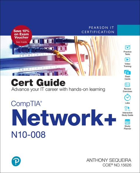 Cover image for book CompTIA Network+ N10-008 Cert Guide