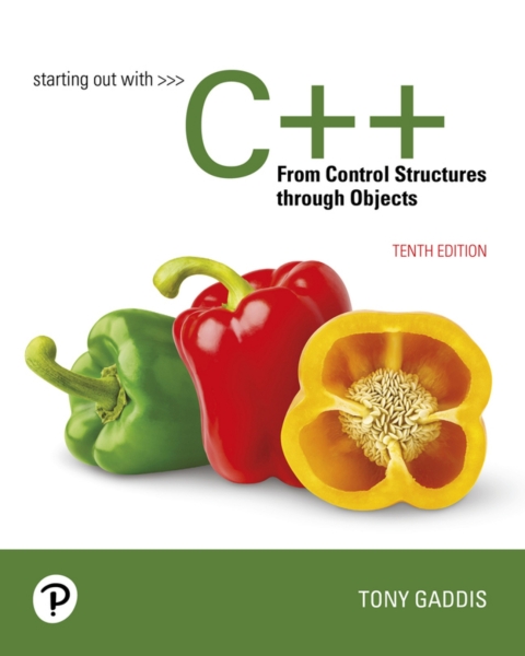 Cover image for book Starting Out with C++ from Control Structures Through Objects (Pearson+)