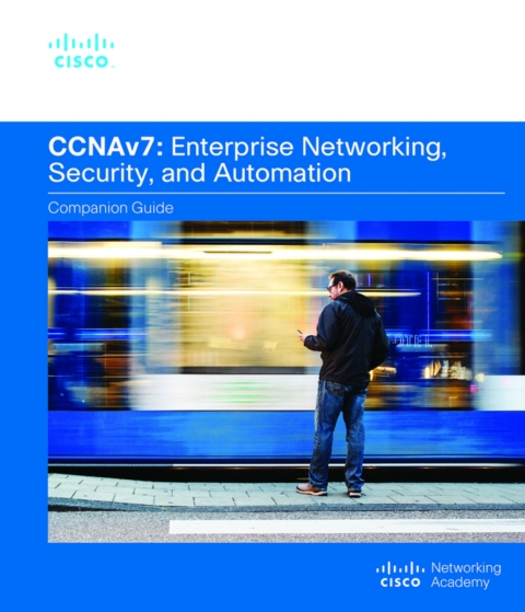Cover image for book Enterprise Networking, Security, and Automation  Companion Guide (CCNAv7) (Pearson+)