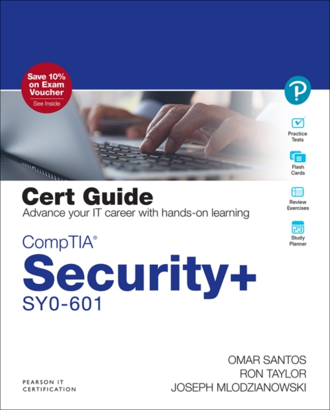 Cover image for book CompTIA Security+ SY0-601 Cert Guide (Pearson+)
