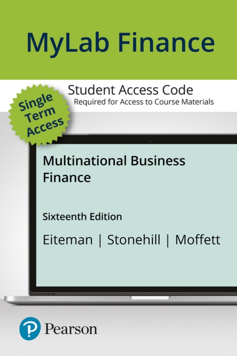 Cover image for book MyLab Finance with Pearson eText Access Code for Multinational Business Finance