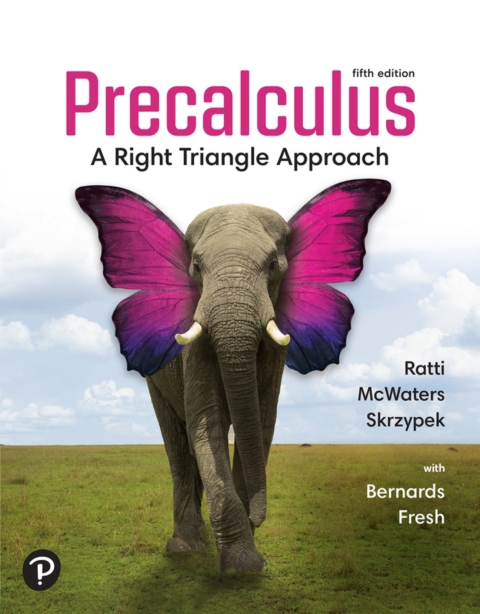 Cover image for book Precalculus: A Right Triangle Approach (Pearson+)