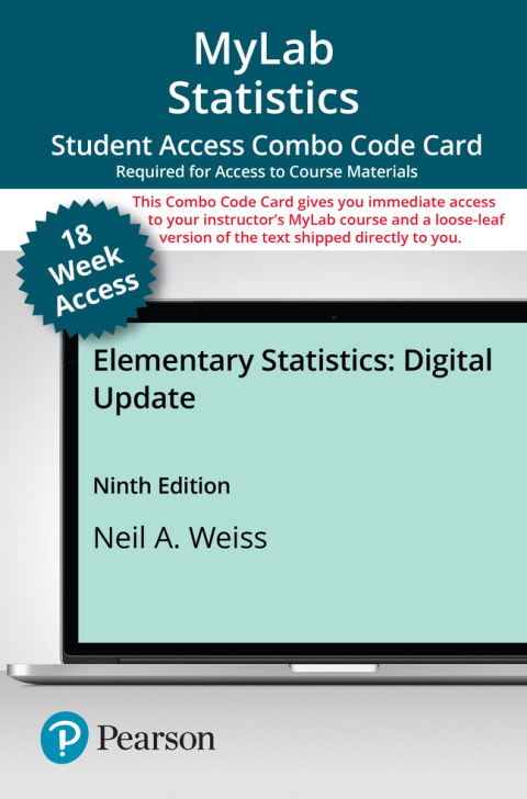 Cover image for book MyLab Statistics with Pearson eText + Print Combo Access Code for Elementary Statistics