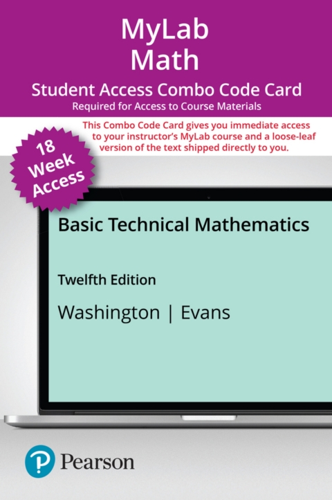 Cover image for book MyLab Math with Pearson eText + Print Combo Access Code for Basic Technical Mathematics