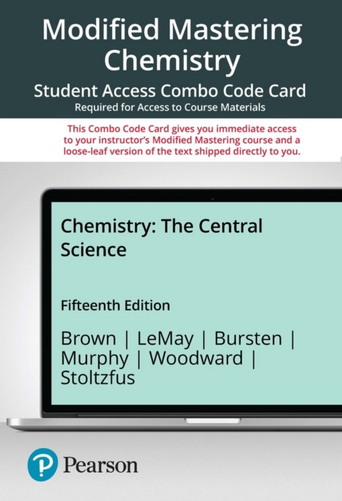 Cover image for book Mastering Chemistry with Pearson eText + Print Combo Access Code (24 Months) for Chemistry: The Central Science
