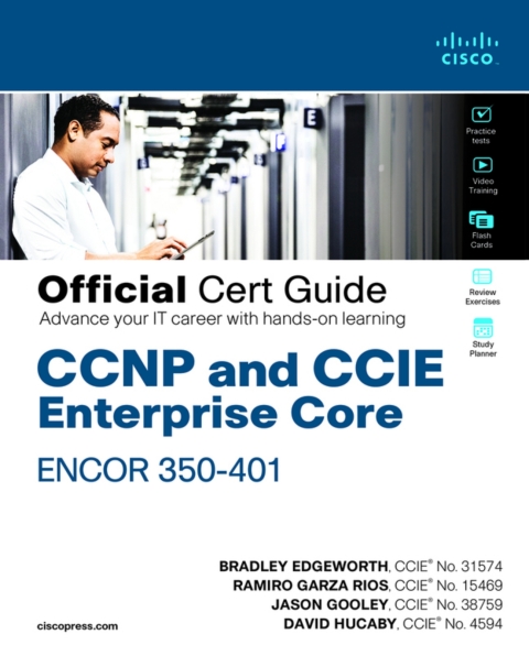 Cover image for book CCNP and CCIE Enterprise Core ENCOR 350-401 Official Cert Guide (Pearson+)