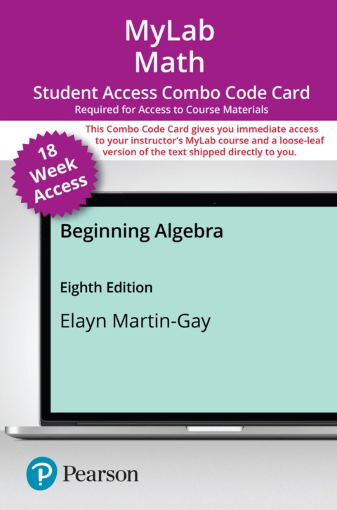 Cover image for book MyLab Math with Pearson eText + Print Combo Access Code for Beginning Algebra