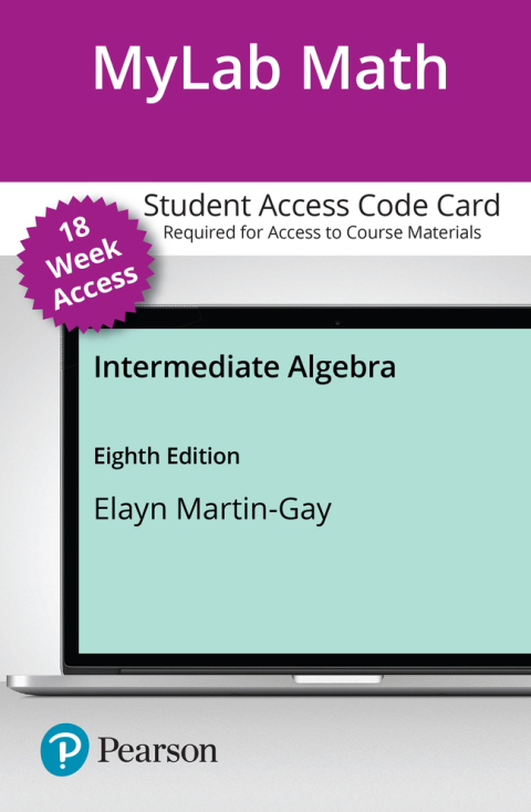 Cover image for book MyLab Math with Pearson eText Single Term Access Code for Intermediate Algebra