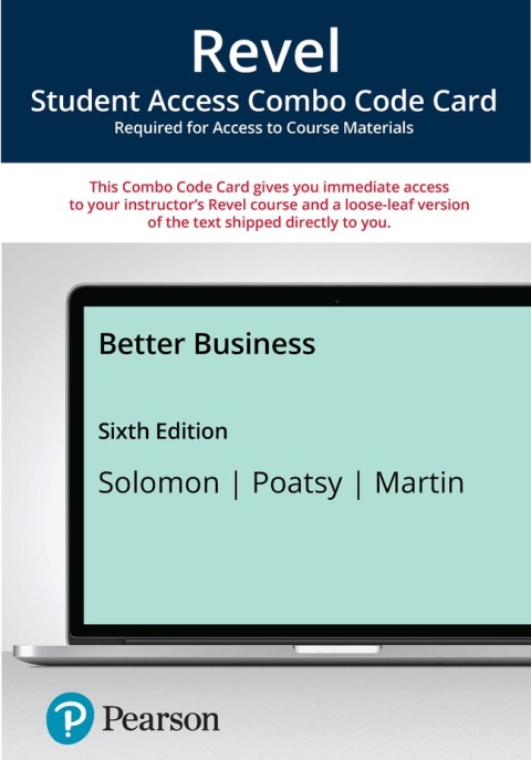 Cover image for book Revel + Print Combo Access Code for Better Business