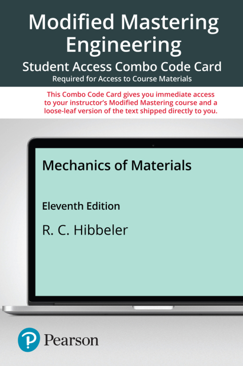 Cover image for book Mastering Engineering with Pearson eText + Print Combo Access Code for Mechanics of Materials