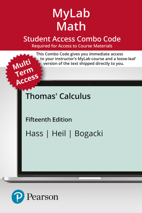 Cover image for book MyLab Math with Pearson eText + Print Combo Access Code for Thomas' Calculus