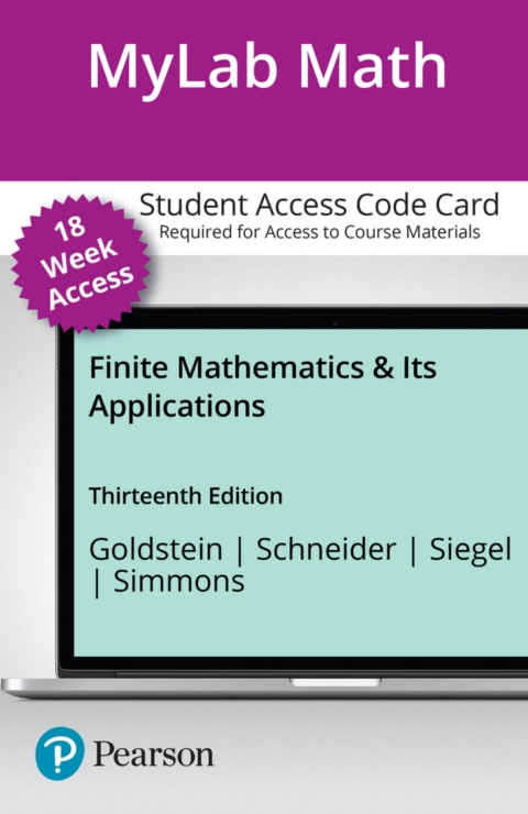 Cover image for book MyLab Math with Pearson eText Access Code for Finite Mathematics & Its Applications