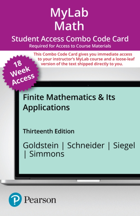 Cover image for book MyLab Math with Pearson eText + Print Combo Access Code for Finite Mathematics & Its Applications