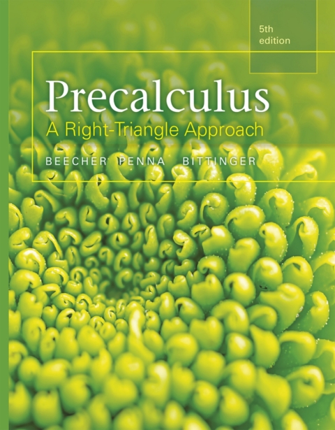 Cover image for book Precalculus: A Right Triangle Approach (Pearson+)