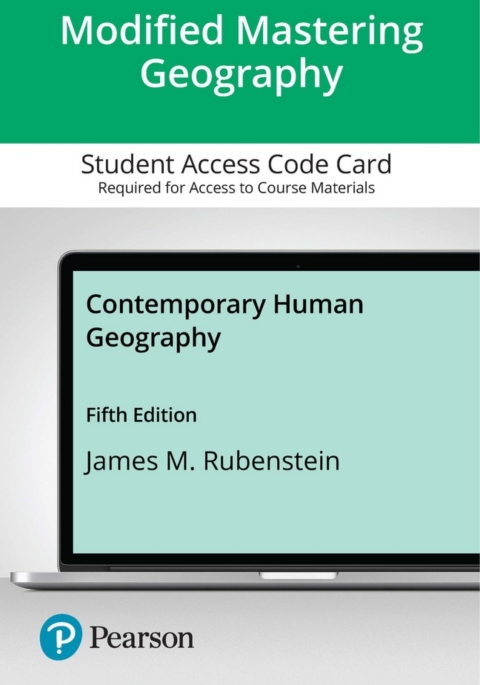 Cover image for book Mastering Geography with Pearson eText Access Code for Contemporary Human Geography